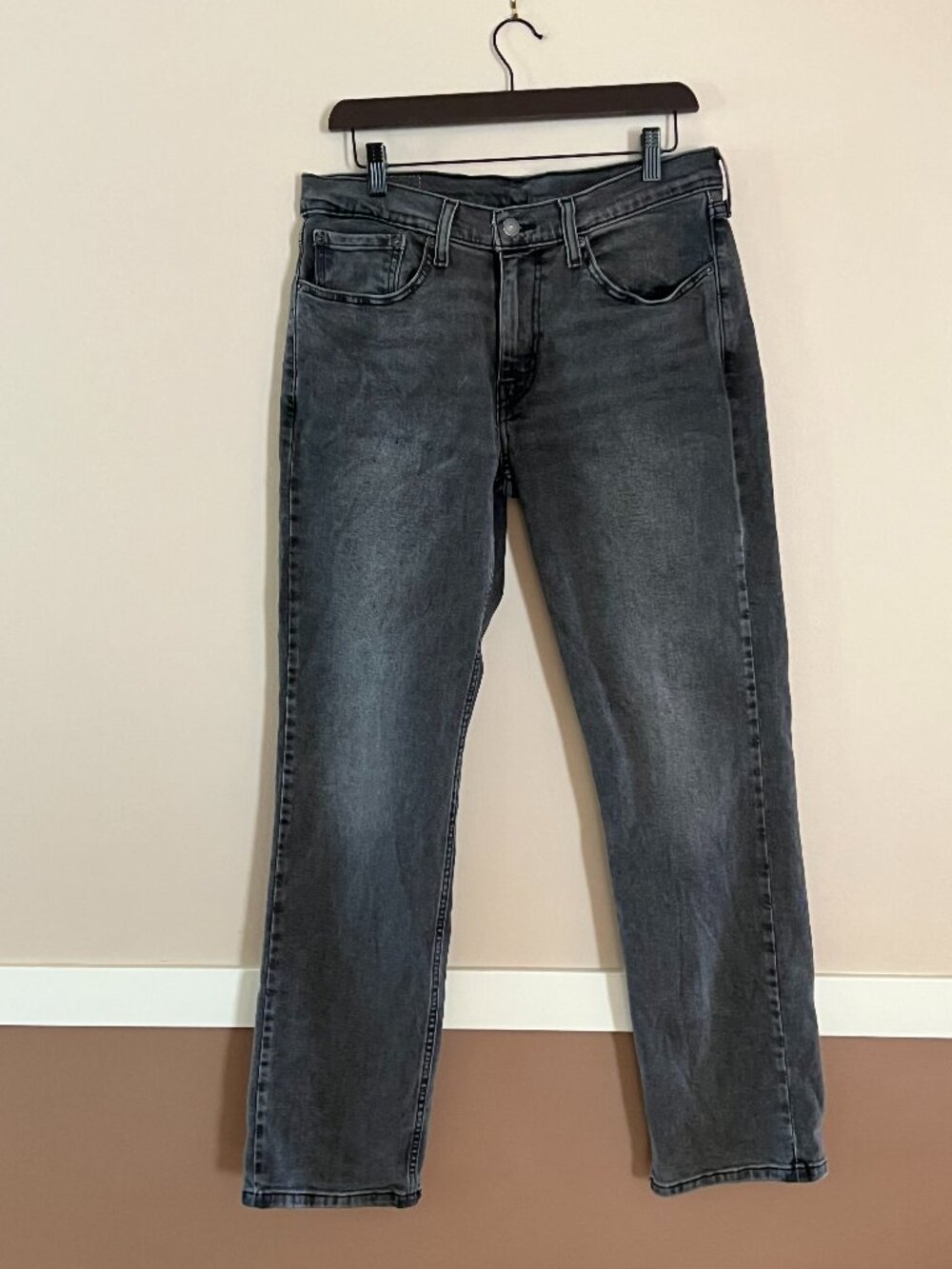 Men's Grey Levi's 514 Waist 32 Length 32 Straight Cut